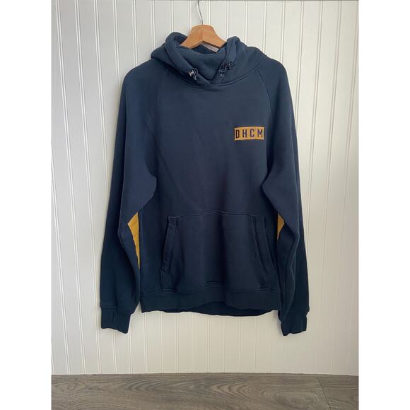 Troll Co Dirty Hands Clean Money Mechanic Hoodie Mens Medium M Navy Pullover - Picture 1 of 5